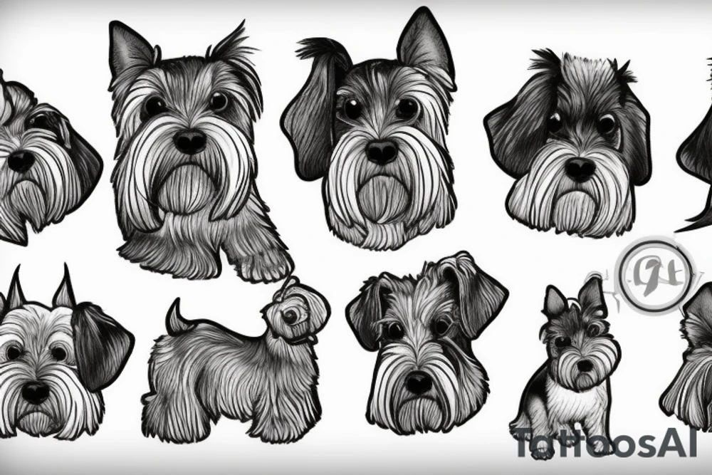 Miniature Schnauzer tattoo idea