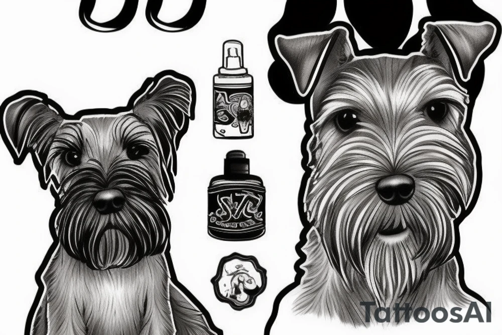 Miniature Schnauzer tattoo idea