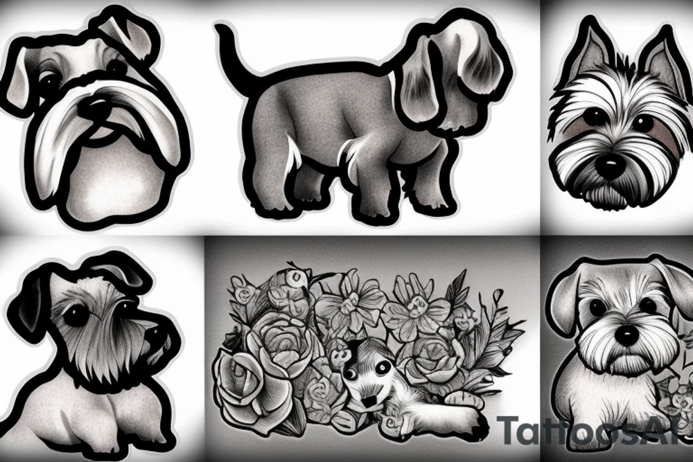Miniature Schnauzer tattoo idea