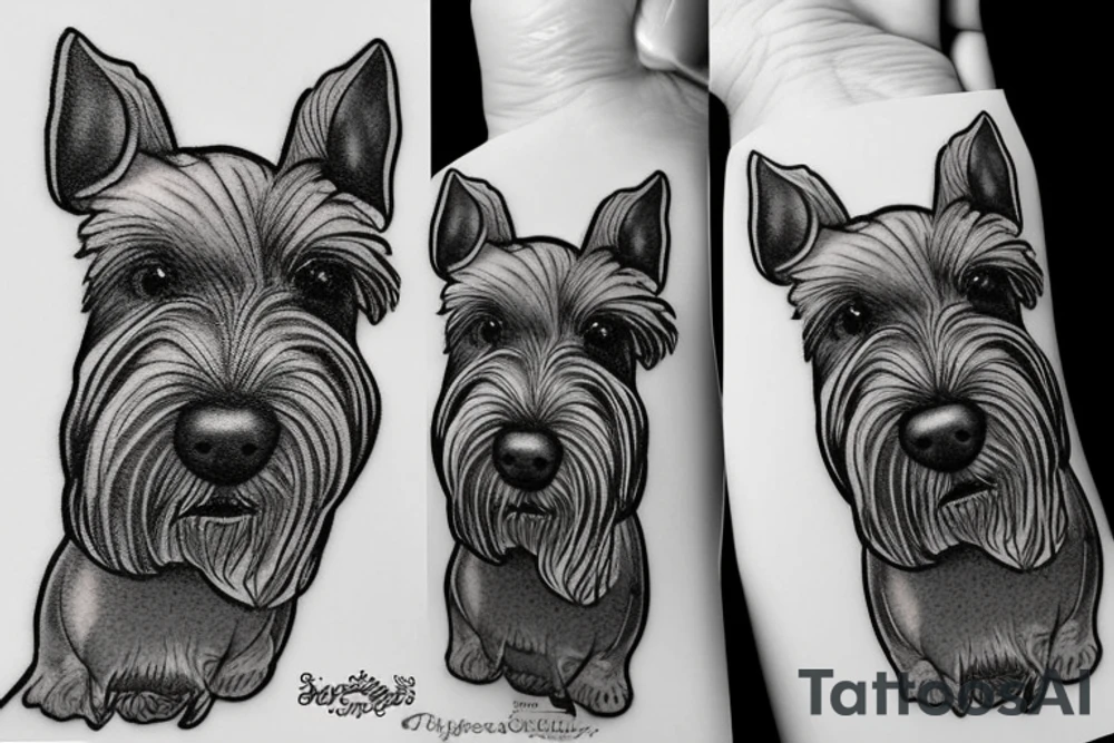 Miniature Schnauzer tattoo idea