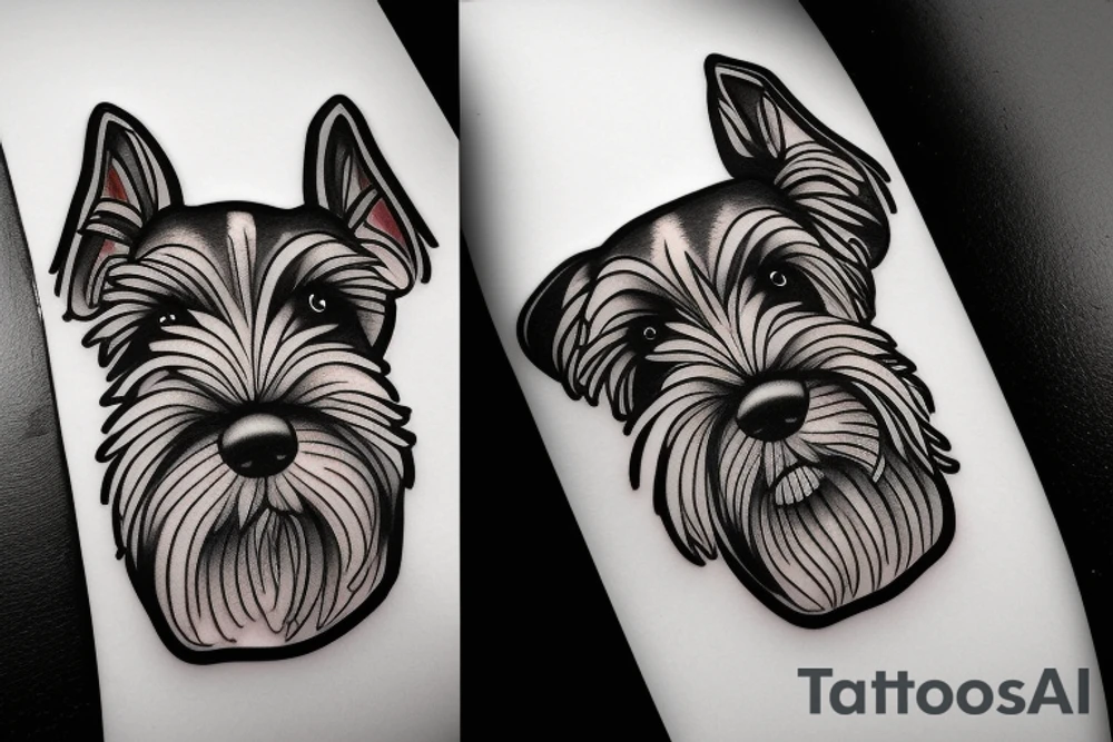 Miniature Schnauzer tattoo idea