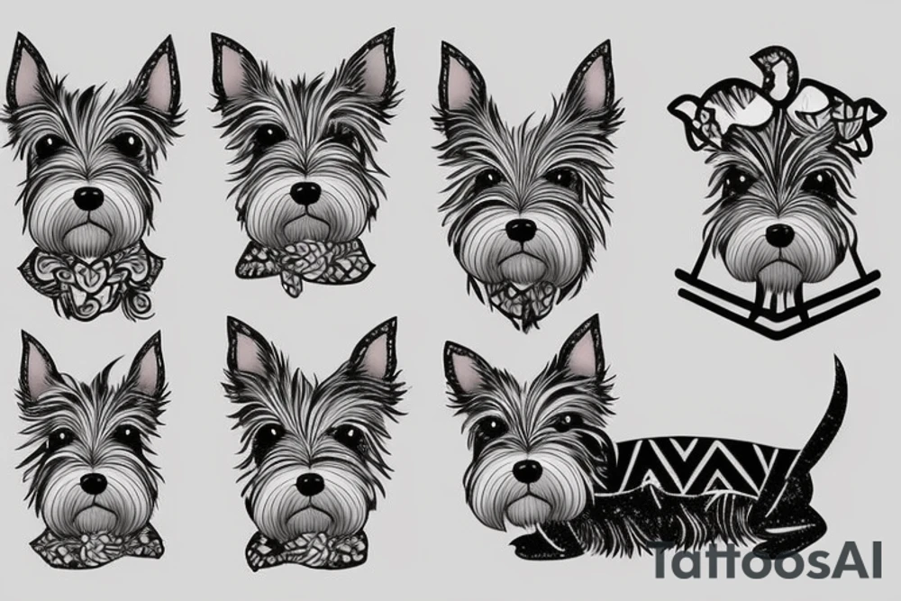 Miniature Schnauzer tattoo idea