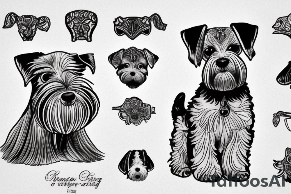 Miniature Schnauzer tattoo idea
