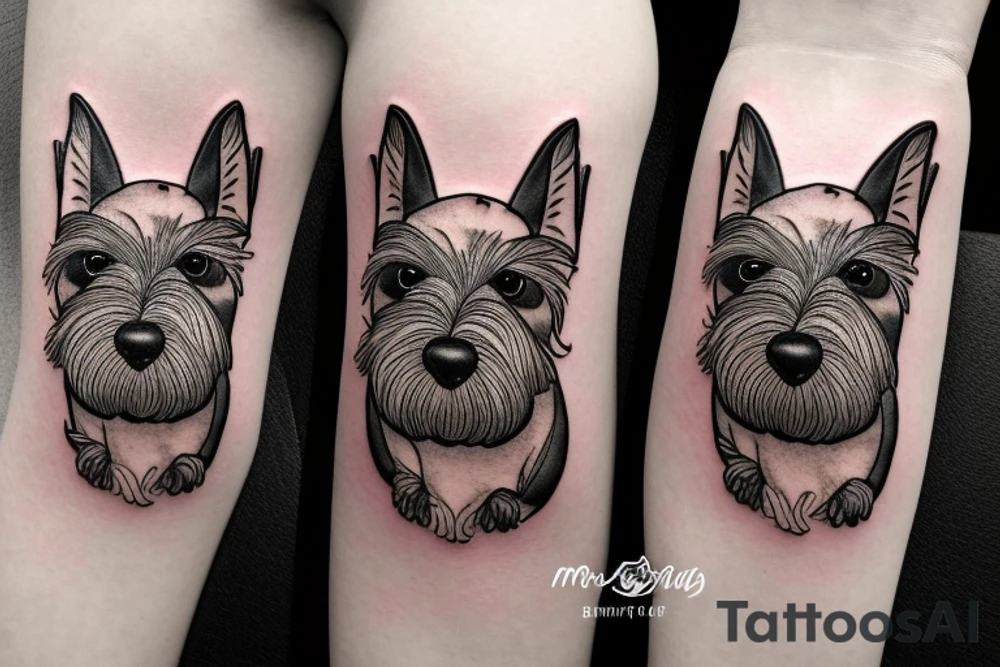 Miniature Schnauzer tattoo idea