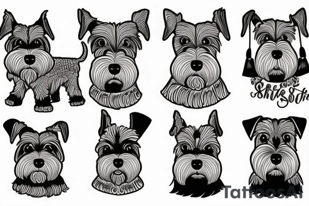 Miniature Schnauzer tattoo idea