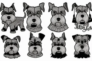 Miniature Schnauzer tattoo idea