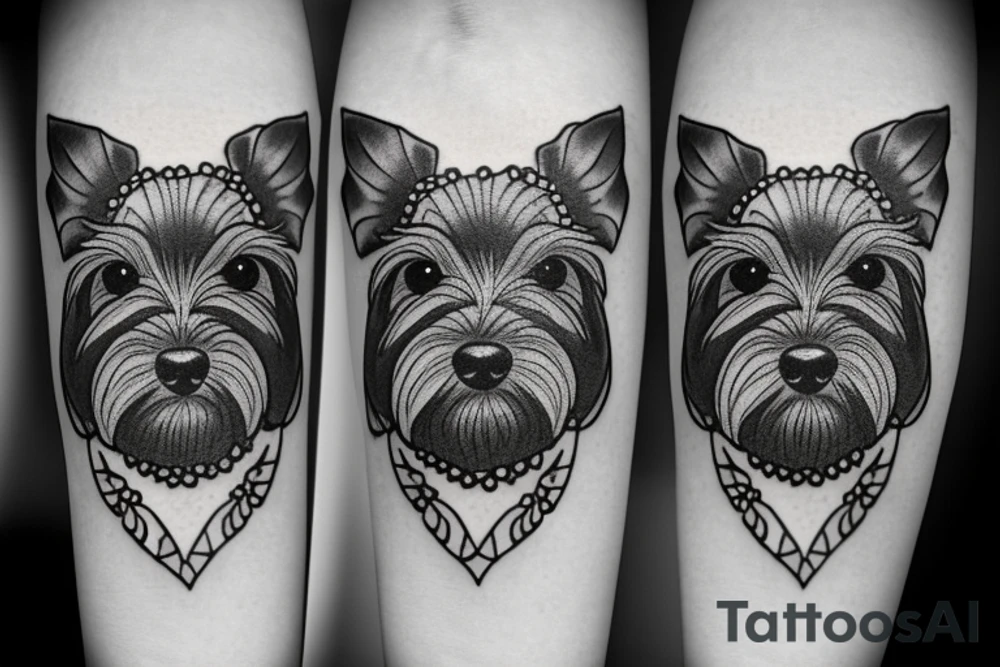 Miniature Schnauzer simple tattoo idea