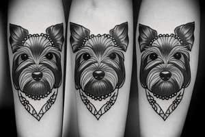 Miniature Schnauzer simple tattoo idea