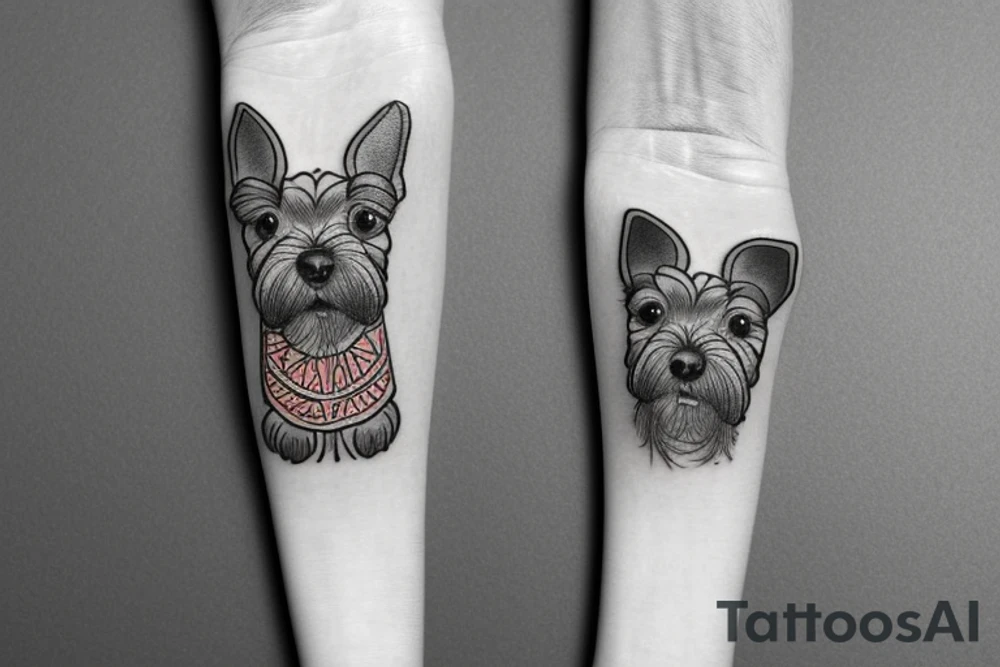 Miniature Schnauzer simple tattoo idea