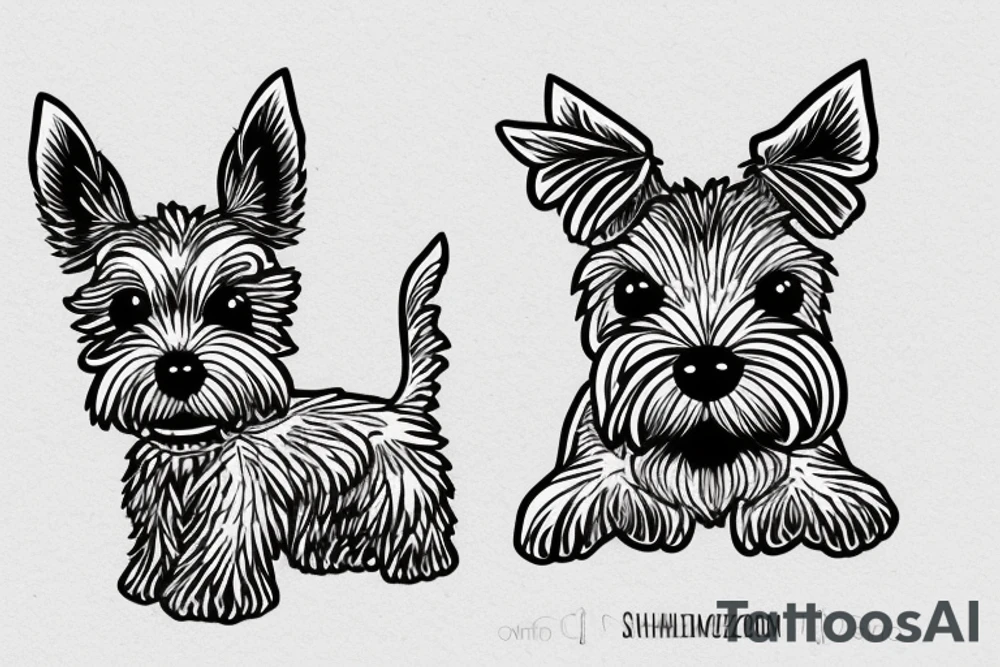 Miniature Schnauzer simple tattoo idea
