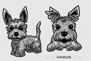 Miniature Schnauzer simple tattoo idea