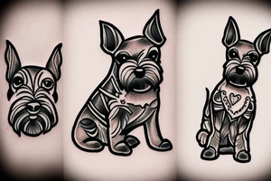Miniature Schnauzer simple tattoo idea