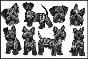 simple Miniature Schnauzer tattoo idea