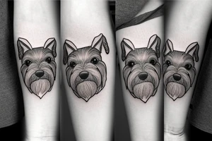 simple Miniature Schnauzer tattoo idea