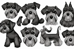 simple Miniature Schnauzer tattoo idea