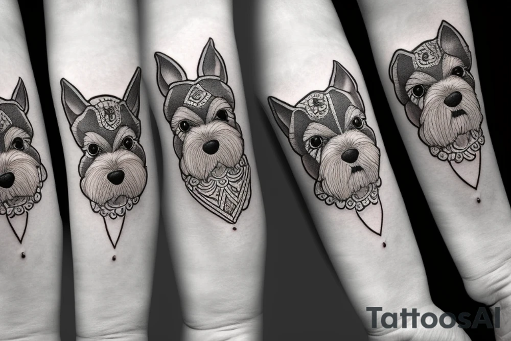 simple Miniature Schnauzer tattoo idea