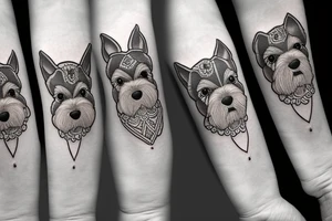 simple Miniature Schnauzer tattoo idea
