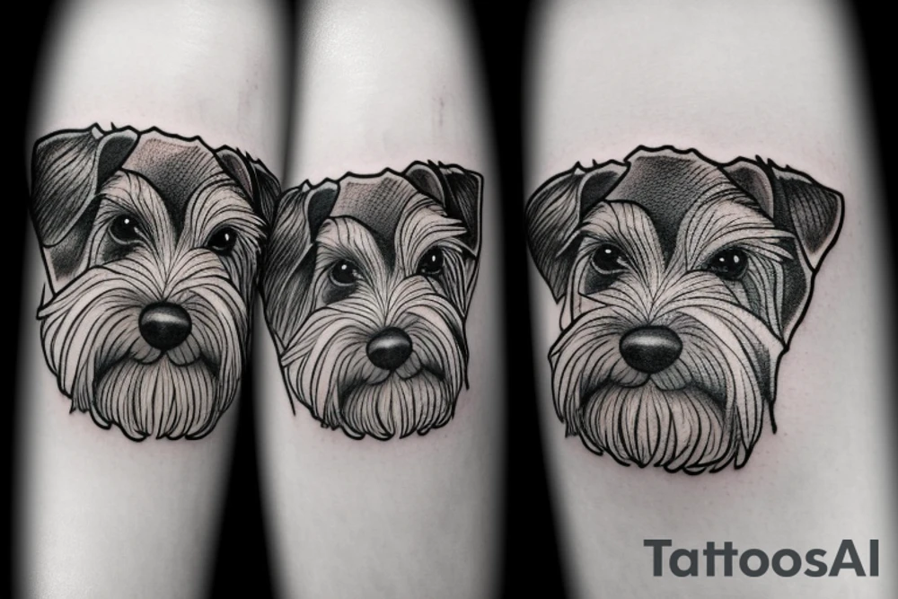 simple Miniature Schnauzer tattoo idea