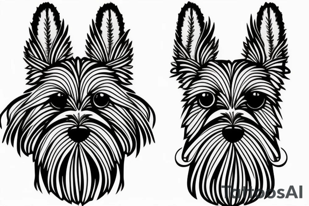 simple Miniature Schnauzer tattoo idea