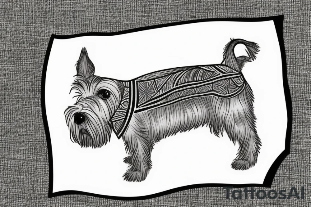 simple Miniature Schnauzer tattoo idea
