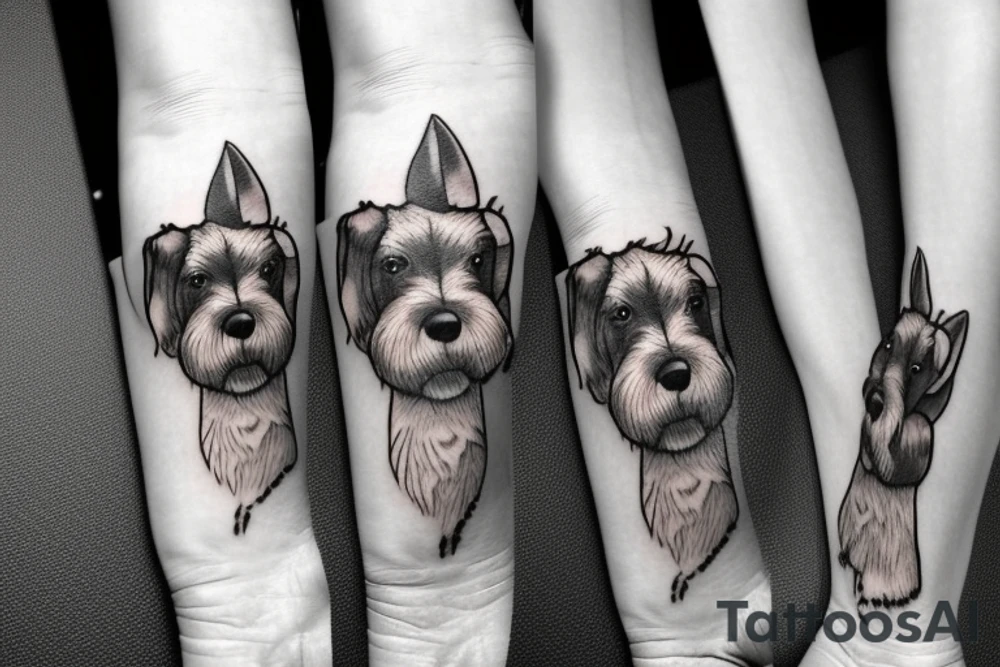simple Miniature Schnauzer tattoo idea