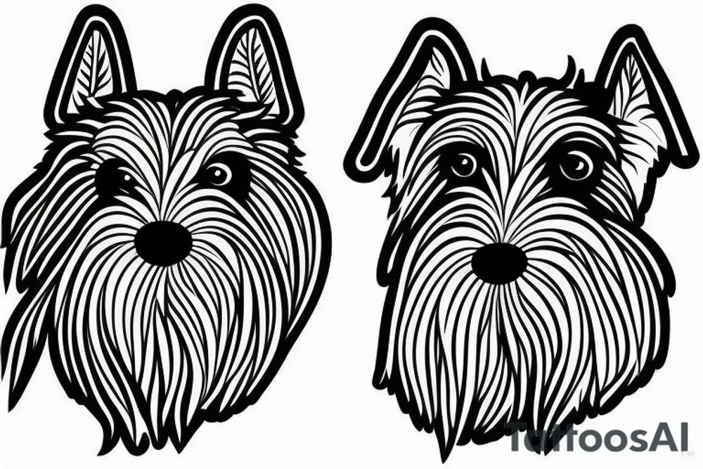 simple Miniature Schnauzer tattoo idea