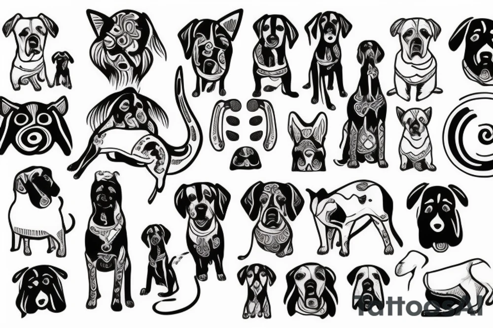 simple shollie dog tattoo idea