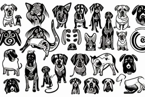 simple shollie dog tattoo idea