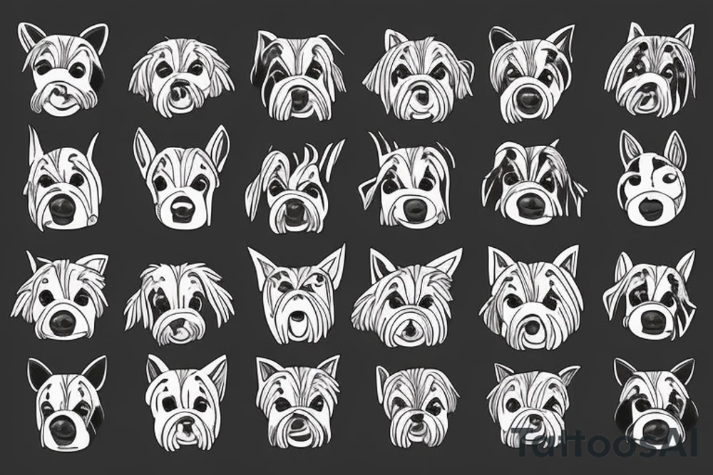 simple shollie dog tattoo idea