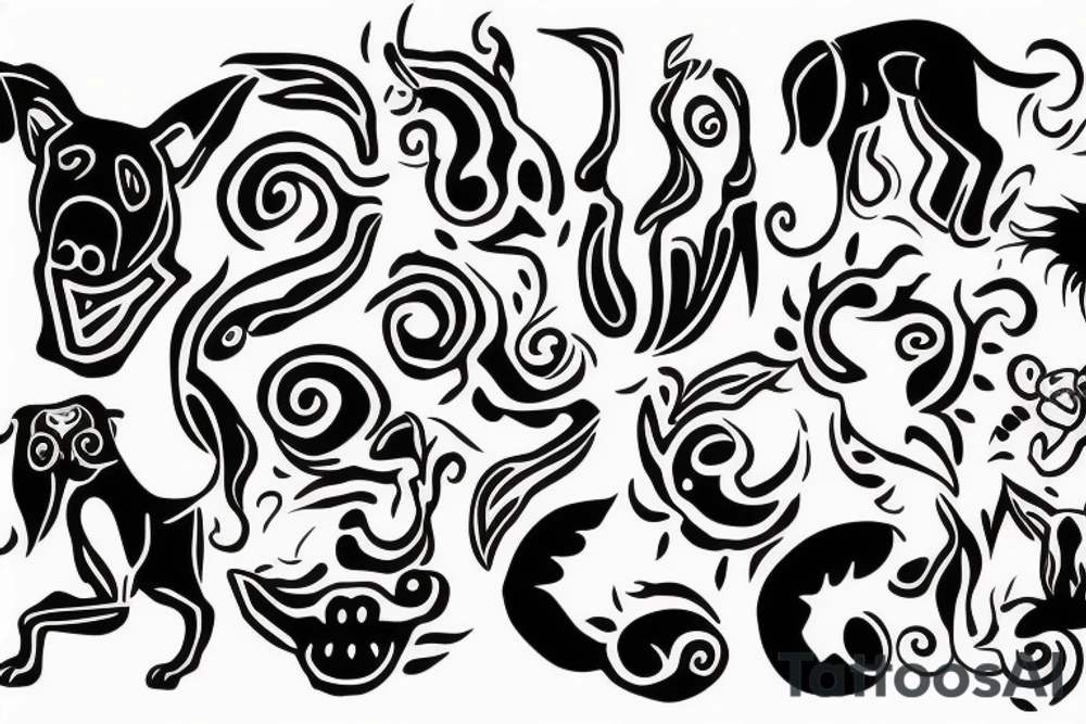 simple shollie dog tattoo idea