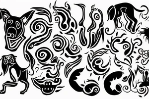 simple shollie dog tattoo idea