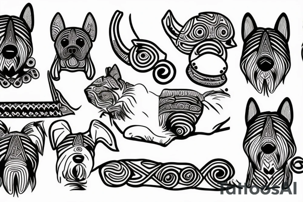 simple shollie dog tattoo idea