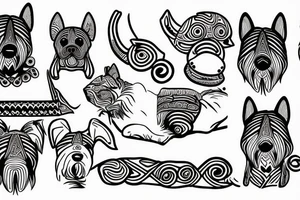 simple shollie dog tattoo idea