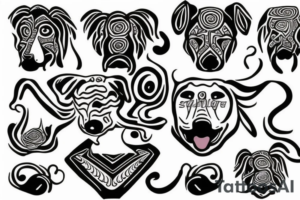 simple shollie dog tattoo idea