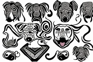 simple shollie dog tattoo idea
