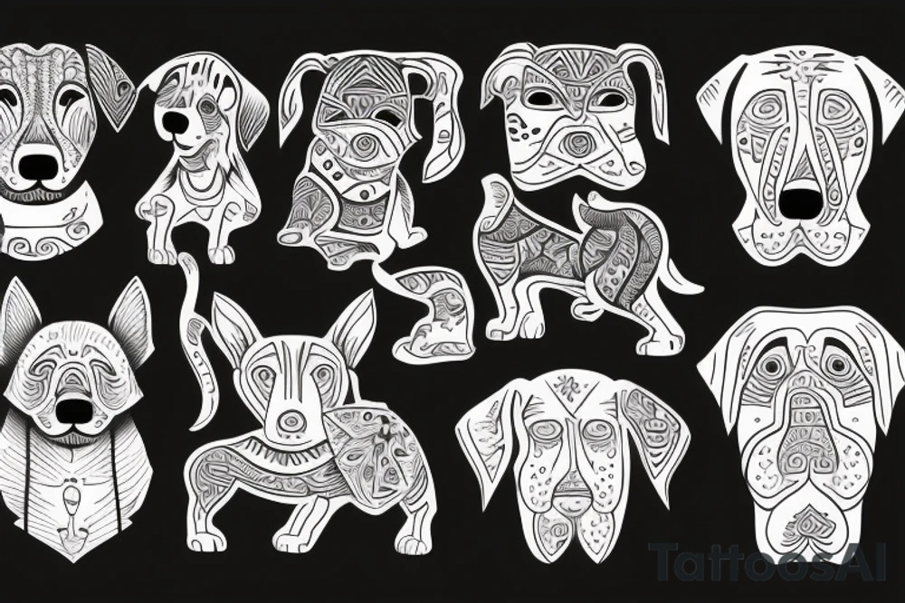 simple shollie dog tattoo idea