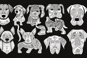 simple shollie dog tattoo idea