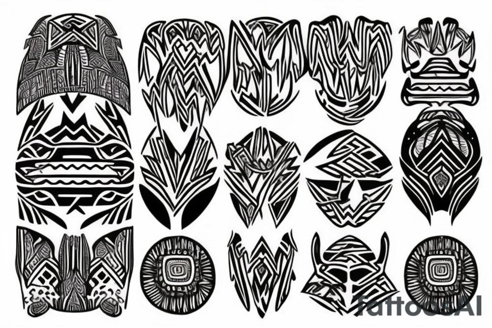 simple patterns tattoo idea