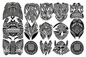 simple patterns tattoo idea
