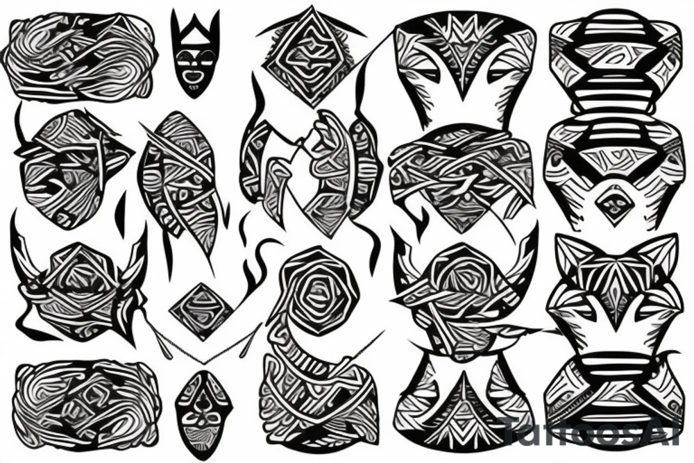 simple patterns tattoo idea