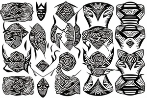 simple patterns tattoo idea