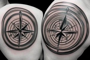 Ship, Compass tattoo idea