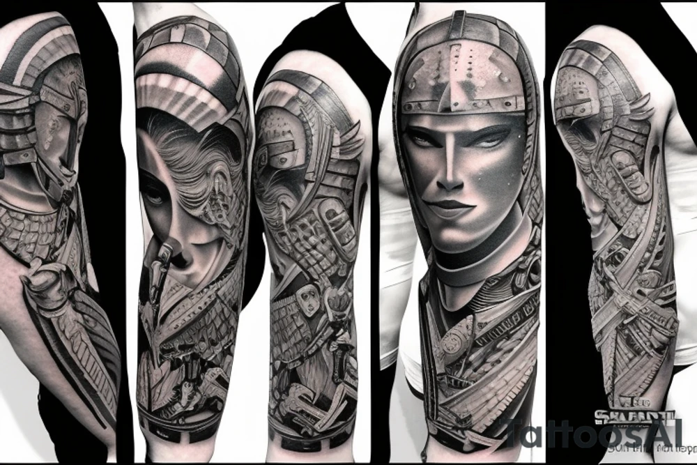Spartan warrior tattoo idea