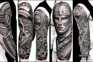 Spartan warrior tattoo idea