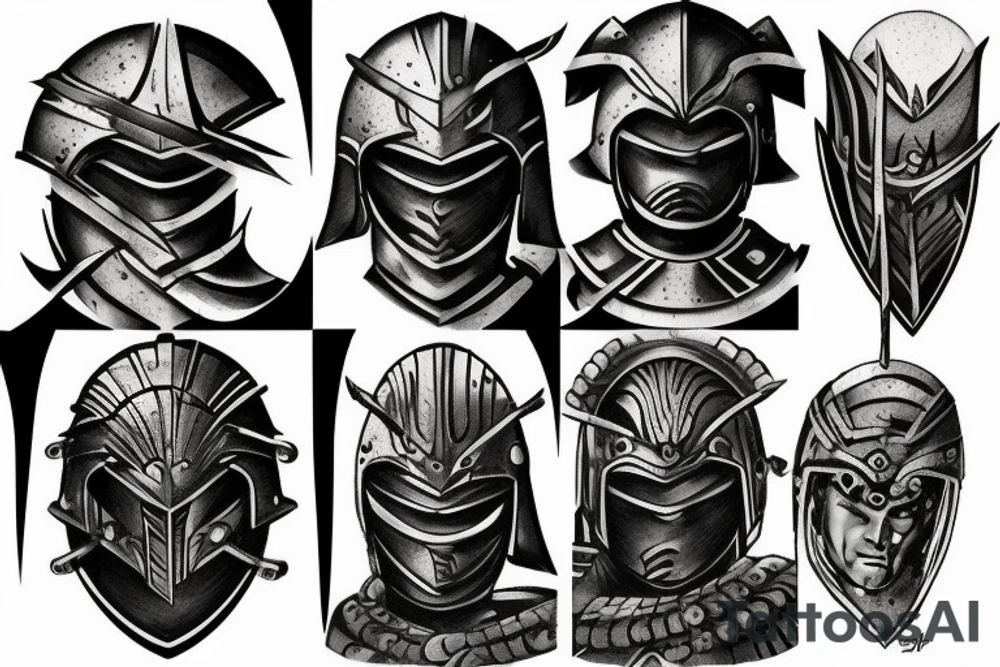 Spartan warrior tattoo idea