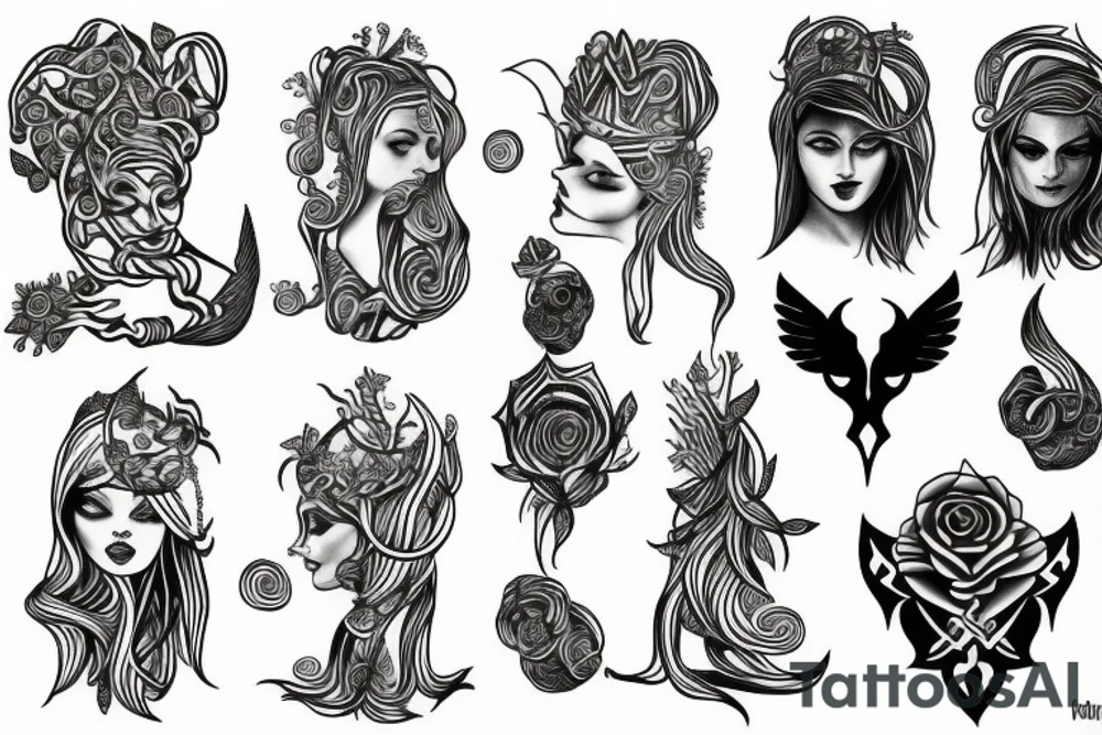 Nordic goddess tattoo idea