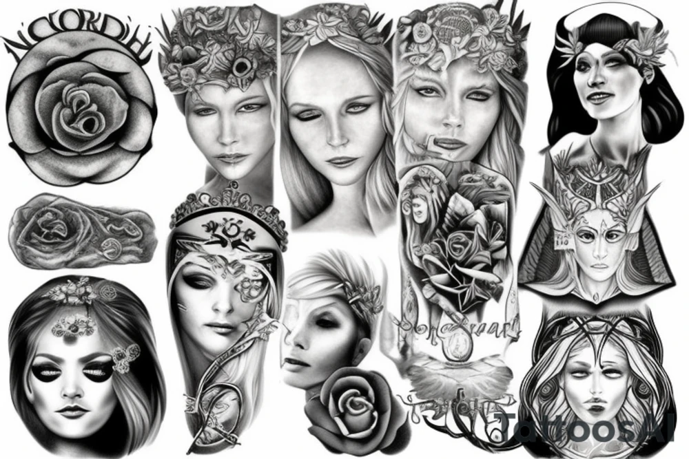 Nordic goddess tattoo idea