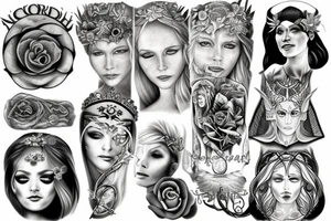 Nordic goddess tattoo idea