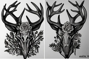 Elk skull tattoo idea