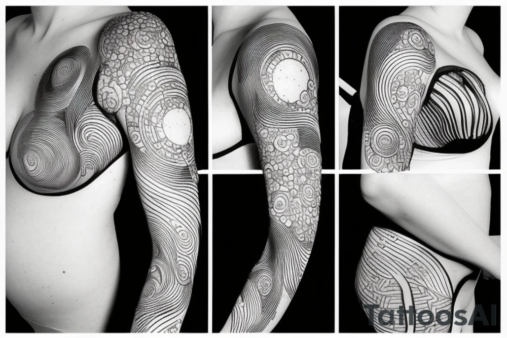 Milky way on female ribs tattoo idea